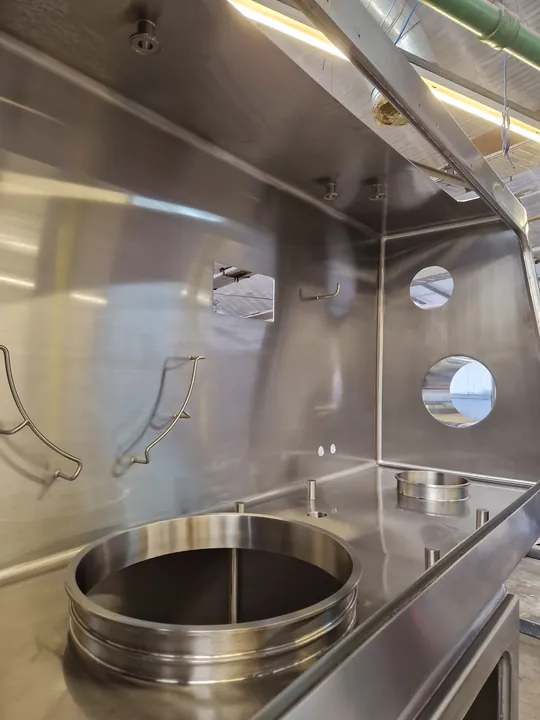 Interior of a fabricated sheet-metal assembly