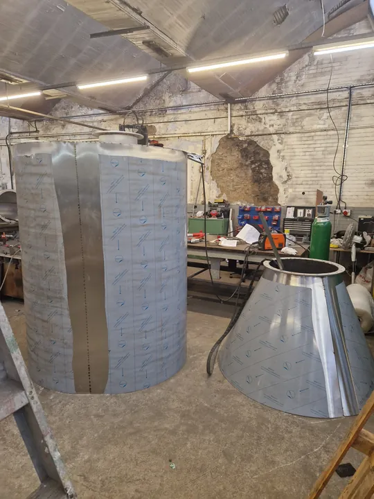 Conical and cylindrical fabricated sections