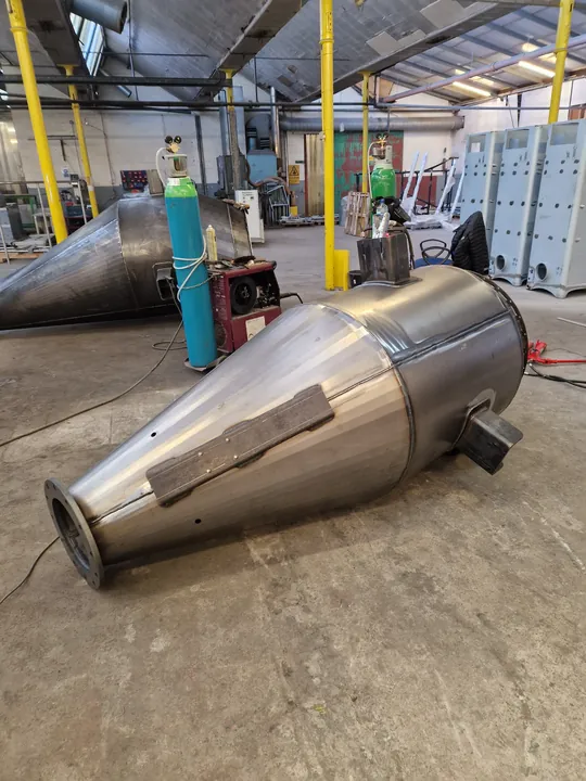 Large cone and cylindrical fabricated section