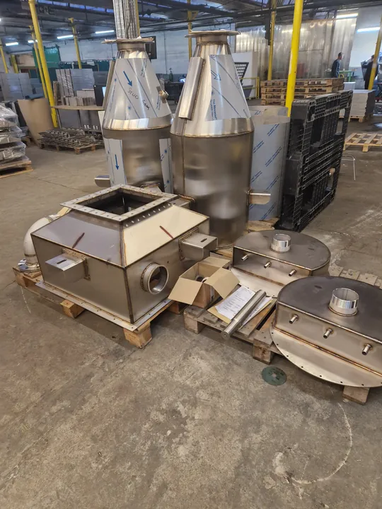 Fabricated transition section