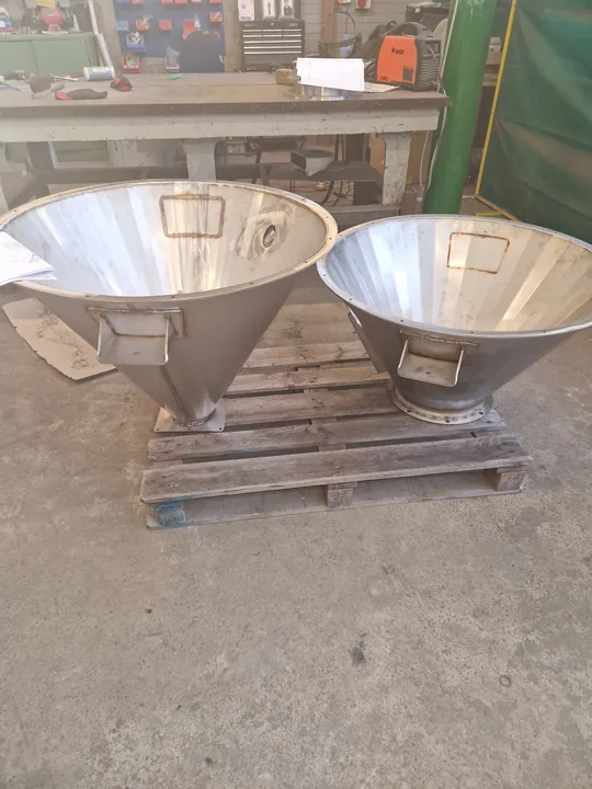 Twin polished conical fabricated components